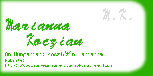 marianna koczian business card